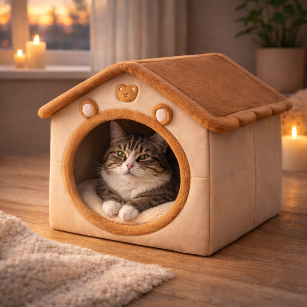 CozyNest – Maison douillette pour chats et petits chiens