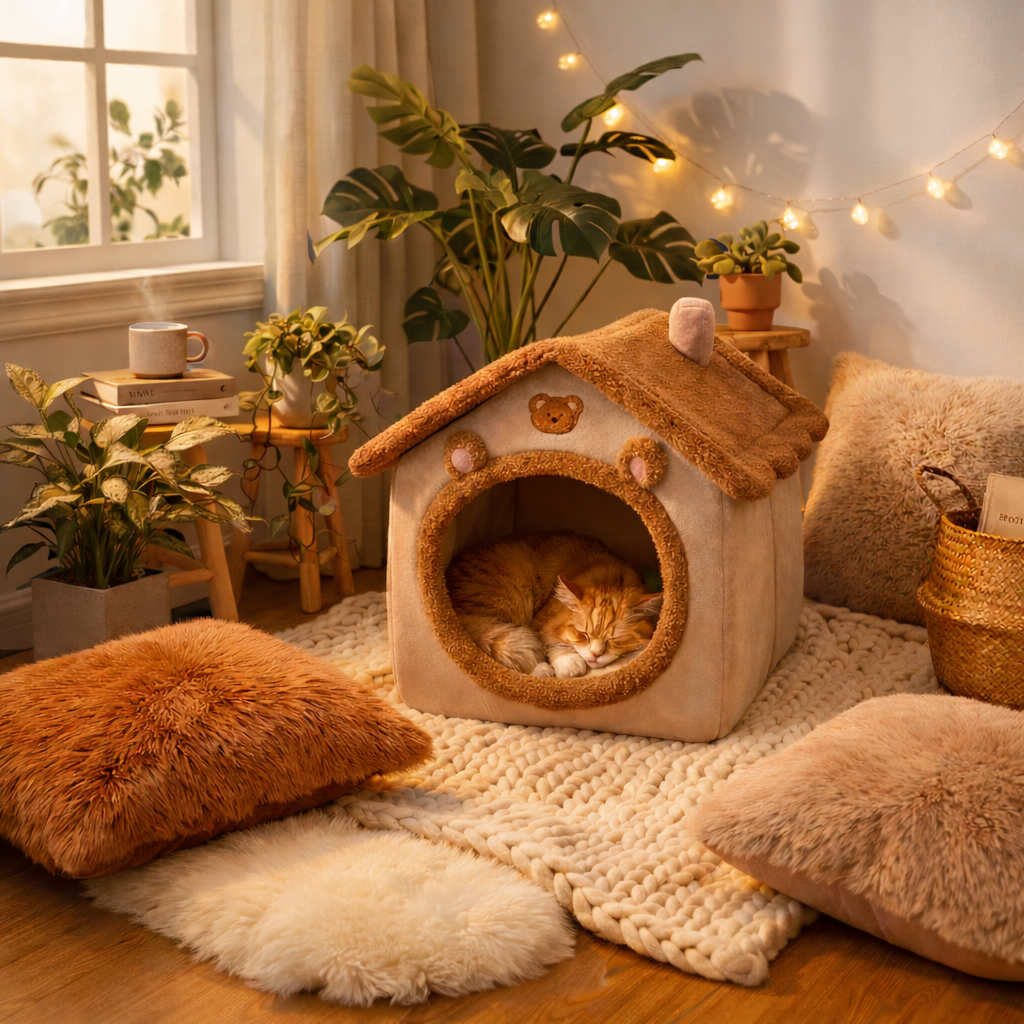 CozyNest – Maison douillette pour chats et petits chiens