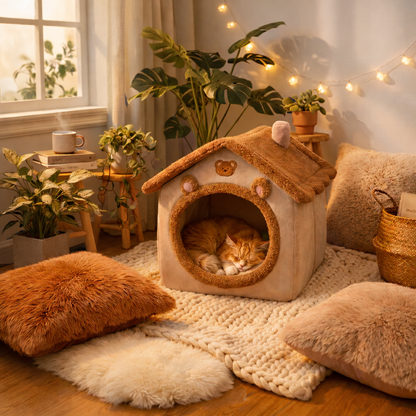 CozyNest – Maison douillette pour chats et petits chiens